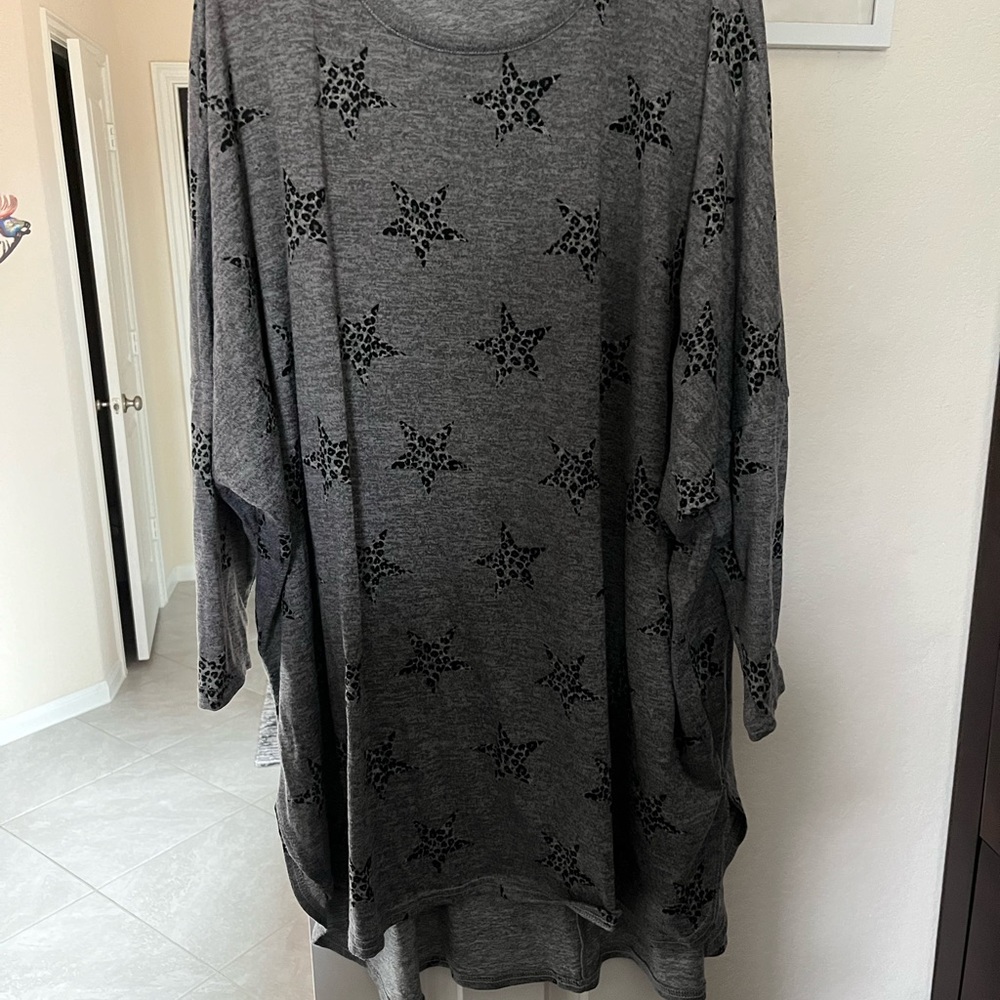 Leopard Star Hi lo sweater